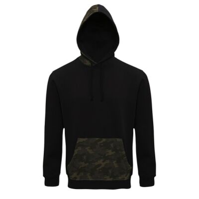 Men's camo trimmed hoodie Thumbnail