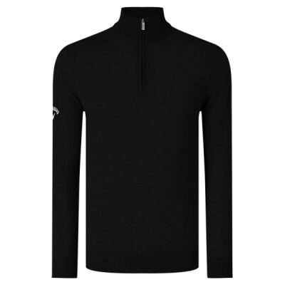 Ribbed ¼ zip Merino sweater Thumbnail