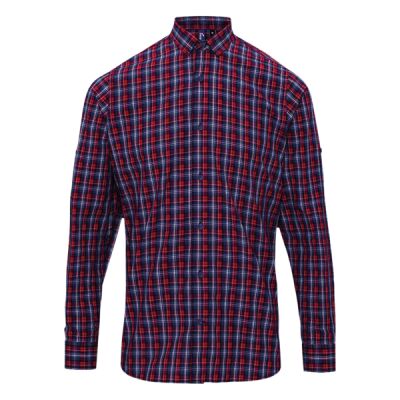 Sidehill check cotton long sleeve shirt Thumbnail