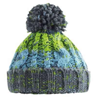 Junior corkscrew pom pom beanie Thumbnail
