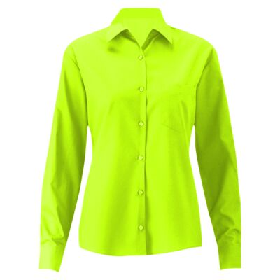 Women's long sleeve polycotton easycare poplin shirt Thumbnail